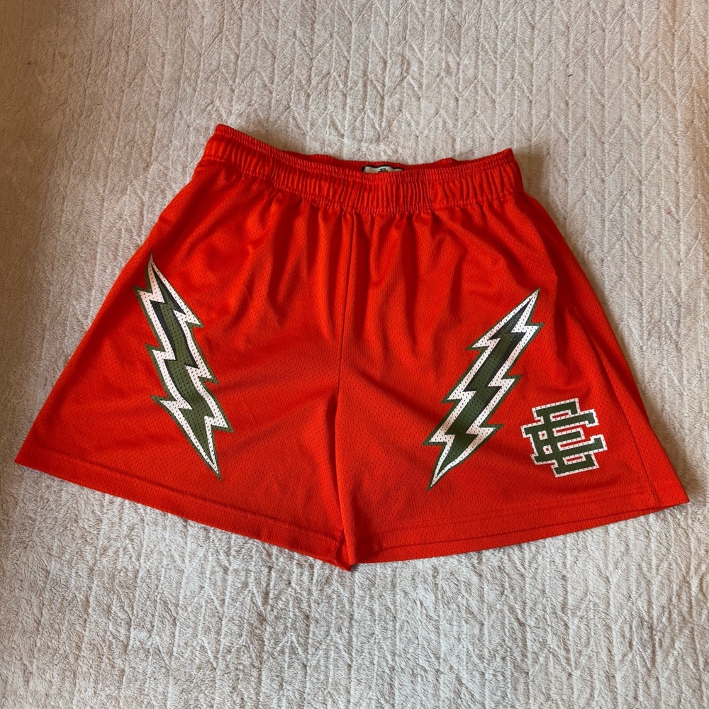 Eric Emanuel Ee Basic Shorts Orange Bolt Mens Sz … - image 1